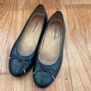 Black flats, size 7, used